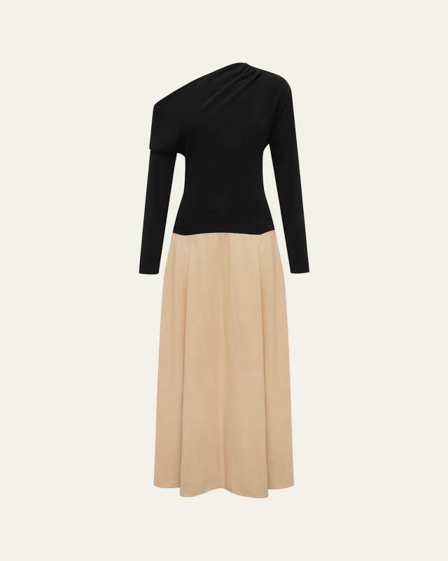 Dasha One-Shoulder Duo Dress